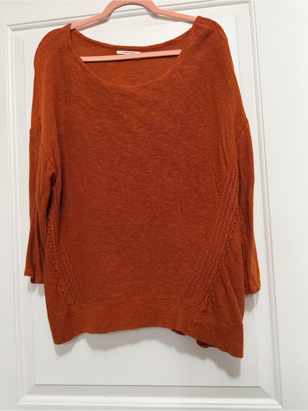 Women’s Oversized Knit Sweater - Rust Orange
